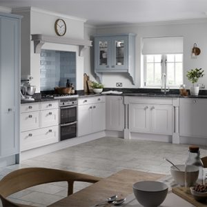 Langley Matt Blue Canvas & Matt Dove Grey