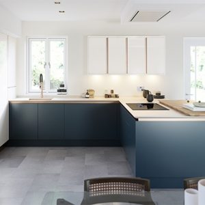 Porter Handleless Hartforth blue & Gloss Porcelain