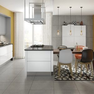 Remo White Gloss & Silver Grey Gloss